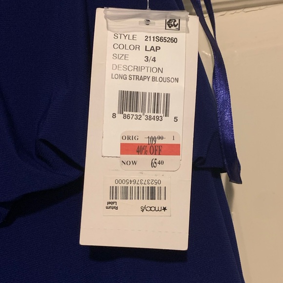 (NWT) ADRIANNA PAPELL Hailey Logan Blue Maxi Dress…sized 3/4 - Picture 7 of 8